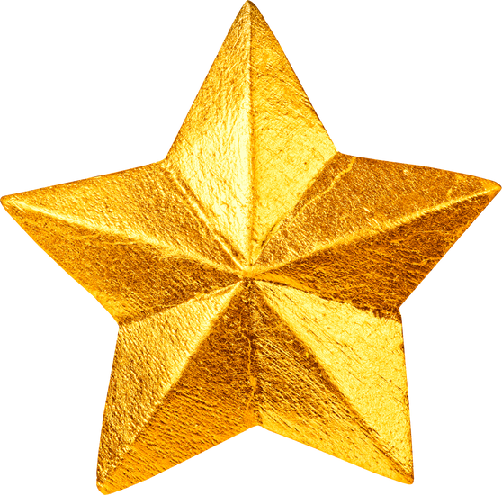 Golden Christmas Star Ornament